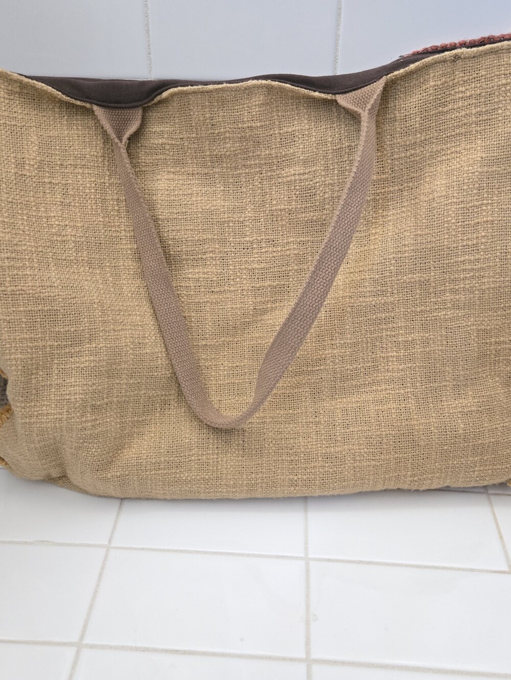 Myra Desert Loom Jute Weekender Bag - Picture 6 of 7